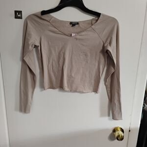 Wild Fable Taupe Long Sleeve Women's Top